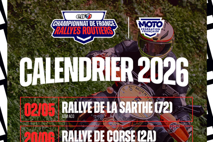 Le calendrier 2026 du Championnat de France Rallye Routiers ELF est là !